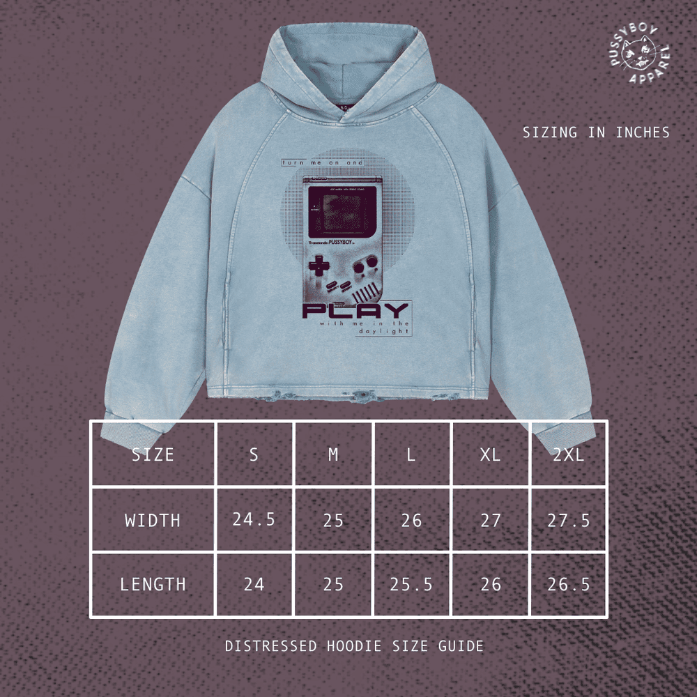 DAYLIGHT DISTRESSED HOODIE — PUSSYBOY APPAREL